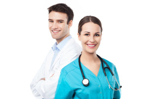 Male and female doctors